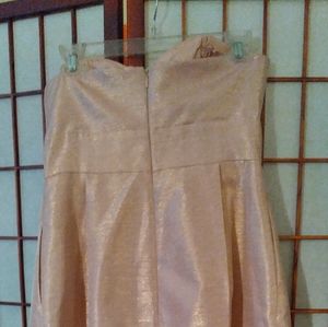 Elija J Peach with gold formal dress